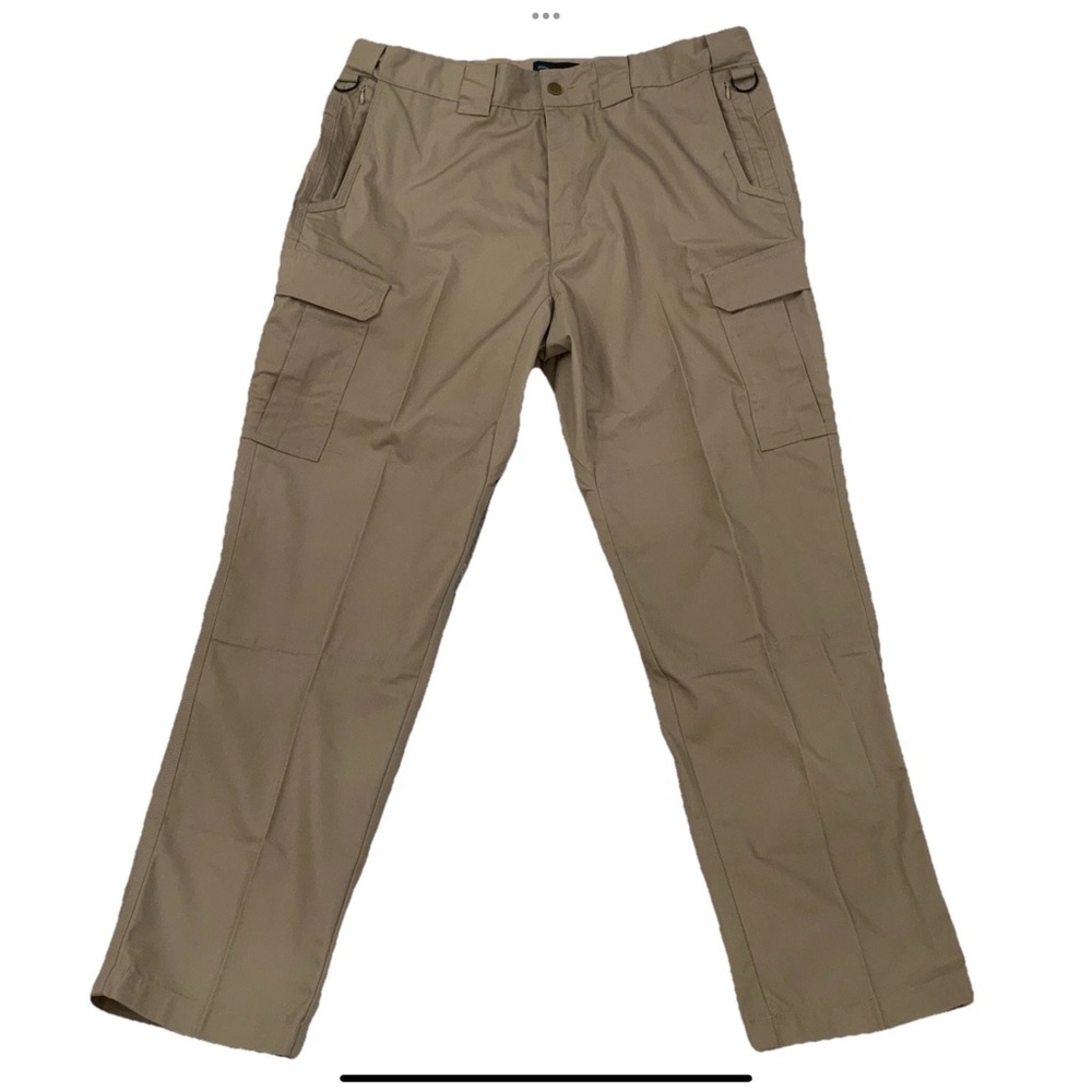 Galls G Tac Force Tactical Pants Tan 38 X 32 Hidden Stretch Waist Rip Stop New